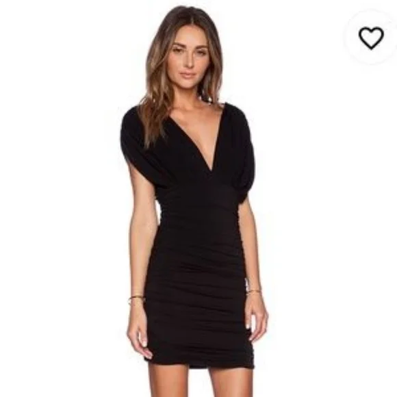 bcbg max azria black dress Cowl Neck Halter Gown